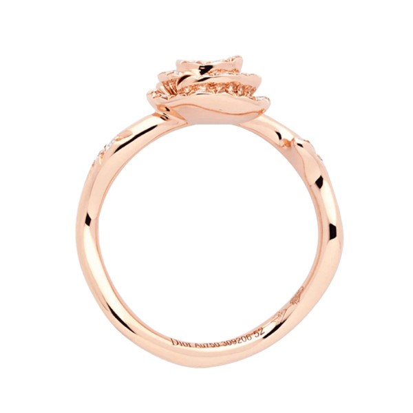 Rose Dior Couture リング スモール ダイヤモンド Small Rose Dior Couture Ring Pink Gold and Diamonds | DIOR