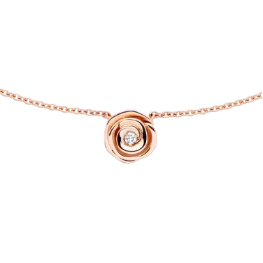 Collier Dior Rose Couture petit modèle en or rose et diamant JRCO95001