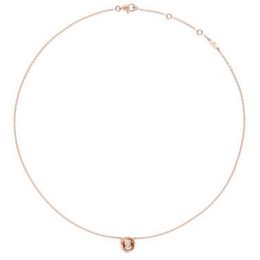 Collier Dior Rose Couture grand modèle en or rose et diamant