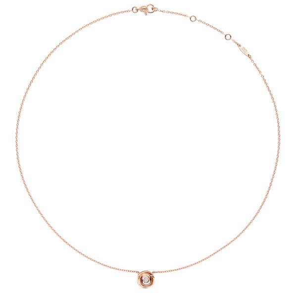 Collier Dior Rose Couture grand modèle en or rose et diamant
