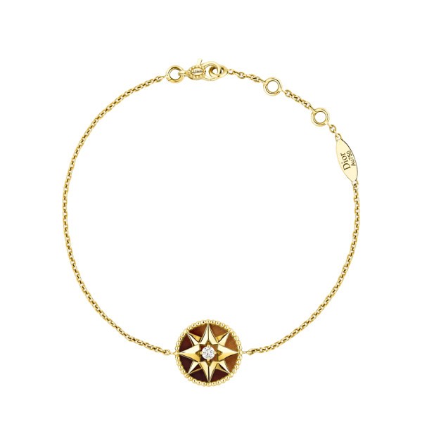 Bracelet Dior Rose des Vents en or jaune, diamant et œil de tigre   JRDV95202