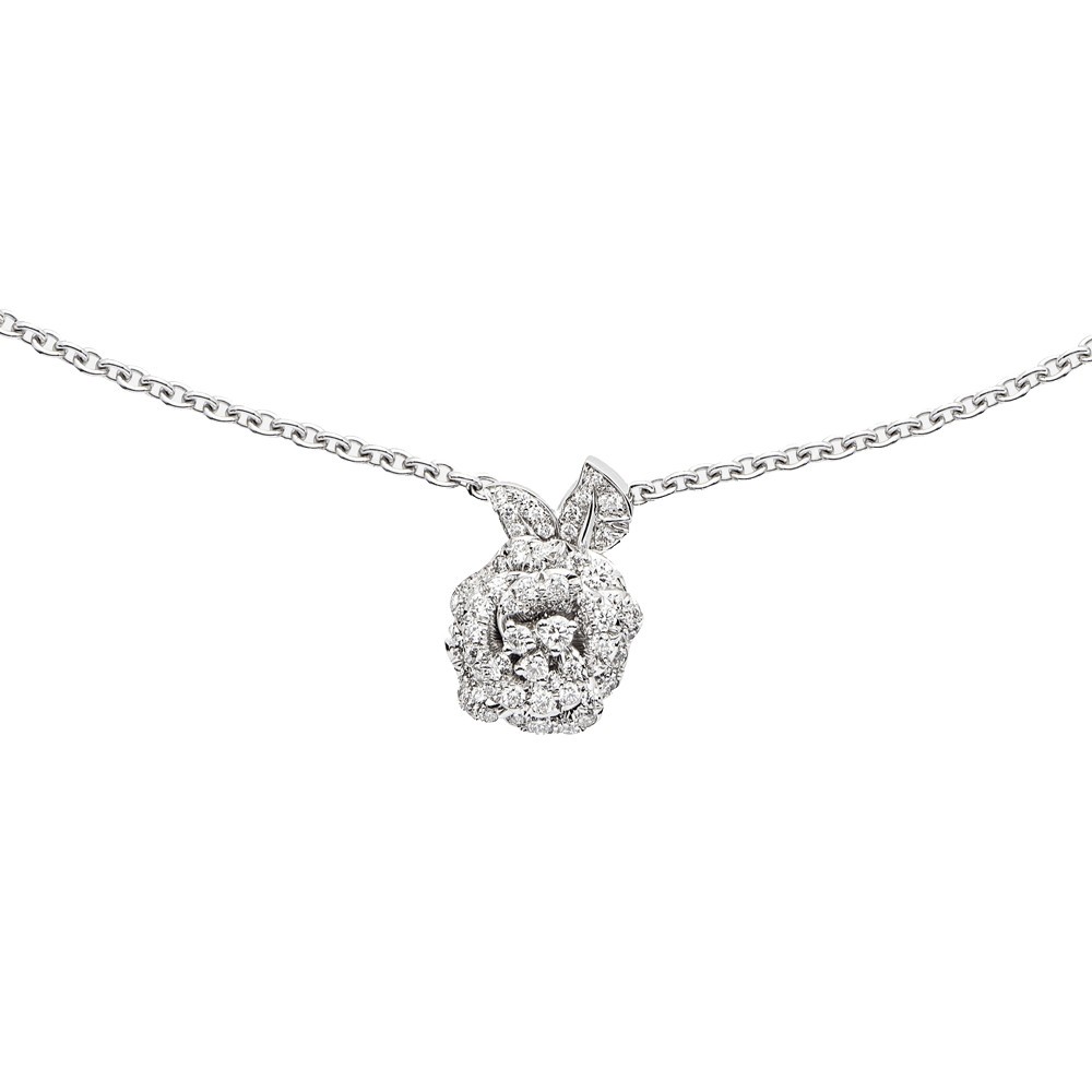 Dior Rose Bagatelle necklace in white gold and diamonds Lepage