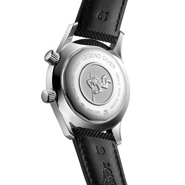 Montre Longines Heritage Diver automatique cadran noir bracelet textile gris 36 mm L3.374.4.50.0