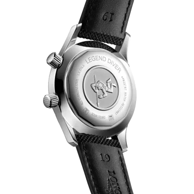 Montre Longines Heritage Diver automatique cadran noir bracelet textile gris 36 mm L3.374.4.50.0