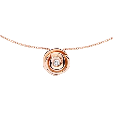 Collier Dior Rose Couture grand modèle en or rose et diamant JRCO95004