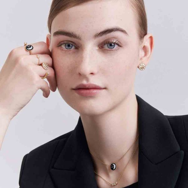 Ring open Dior Rose des Vents in yellow gold mother-of-pearl and diamonds