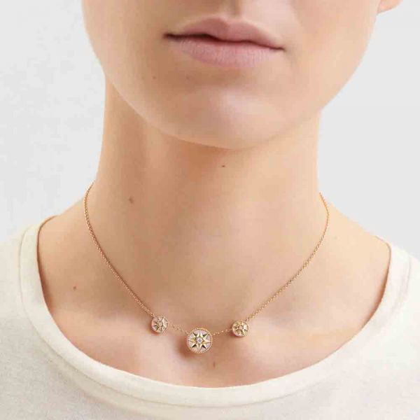 Rose des vents pink gold necklace Dior Black in Pink gold - 30768969