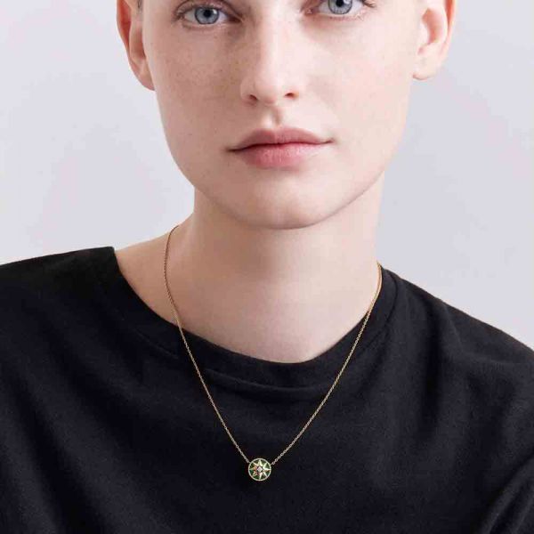 Medium Rose des Vents Medallion Yellow Gold, Diamond and