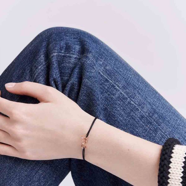 Bracelet cordon Dior Oui en or rose et diamant JOUI95020