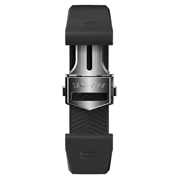 Bracelet TAG Heuer Connected E4 en caoutchouc noir 42 mm