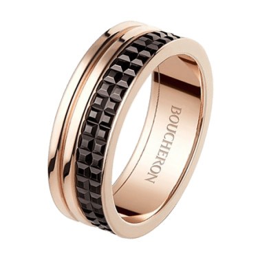 Boucheron Quatre wedding ring in rose gold and brown PVD