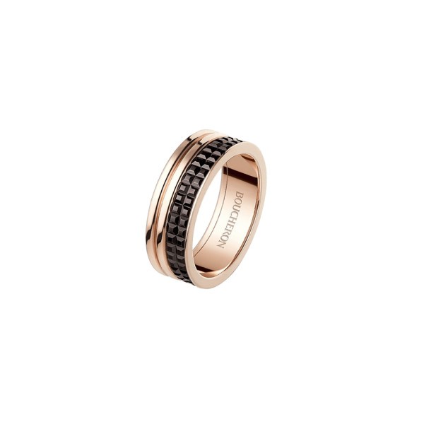 Boucheron Quatre wedding ring in rose gold and brown PVD