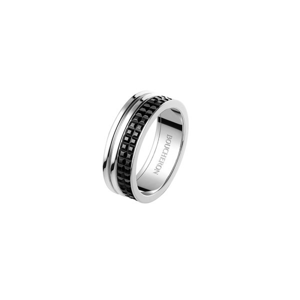 Boucheron Quatre wedding ring in white gold and black PVD