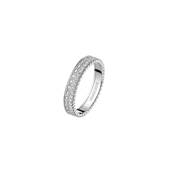 Boucheron Quatre wedding ring in white gold and diamonds