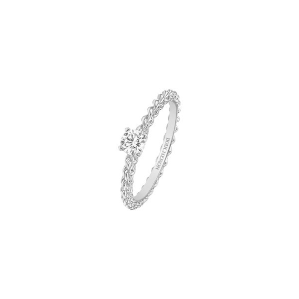 Solitaire Boucheron Serpent Bohème or blanc et diamants JSL00120