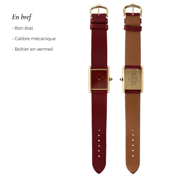 Montre Cartier Tank Must mécanique circa 1980 22 x 30 mm