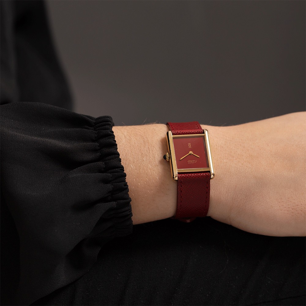 Montre Cartier Tank Must mécanique circa 1980 22 x 30 mm