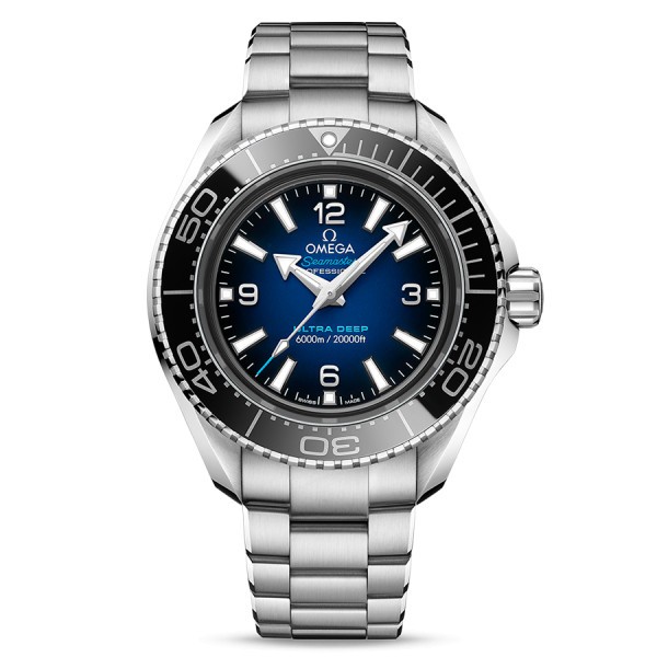 Montre Omega Seamaster Planet Ocean 6000M Ultra Deep Co-Axial cadran bleu bracelet acier 45,5 mm