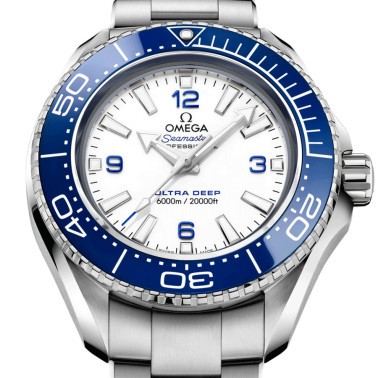 Montre Omega Seamaster Planet Ocean 6000M Ultra Deep Co-Axial cadran blanc bracelet acier 45,5 mm