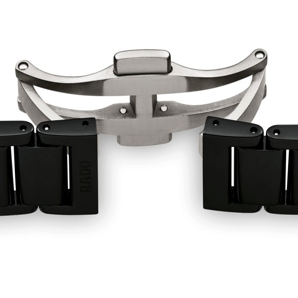 Rado True Square Open Heart automatic watch black dial black ceramic bracelet 38 mm R27086152