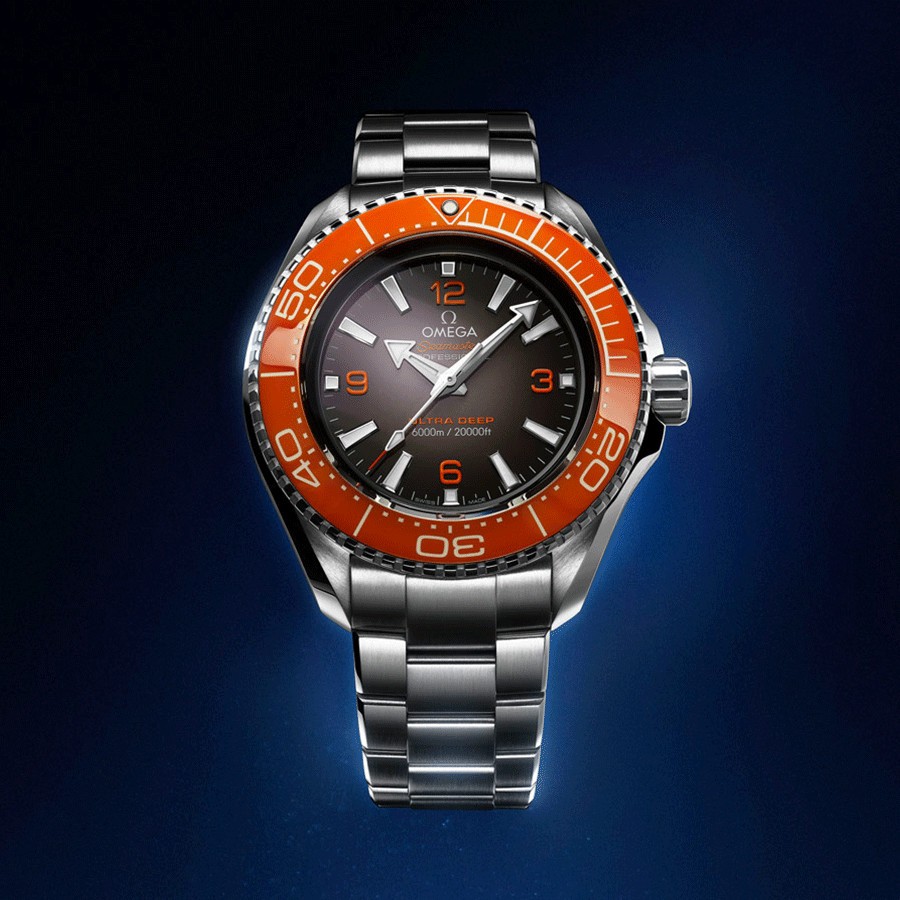 Omega Seamaster Planet Ocean 6000M Ultra Deep Co-Axial watch grey dial steel bracelet 45,5 mm
