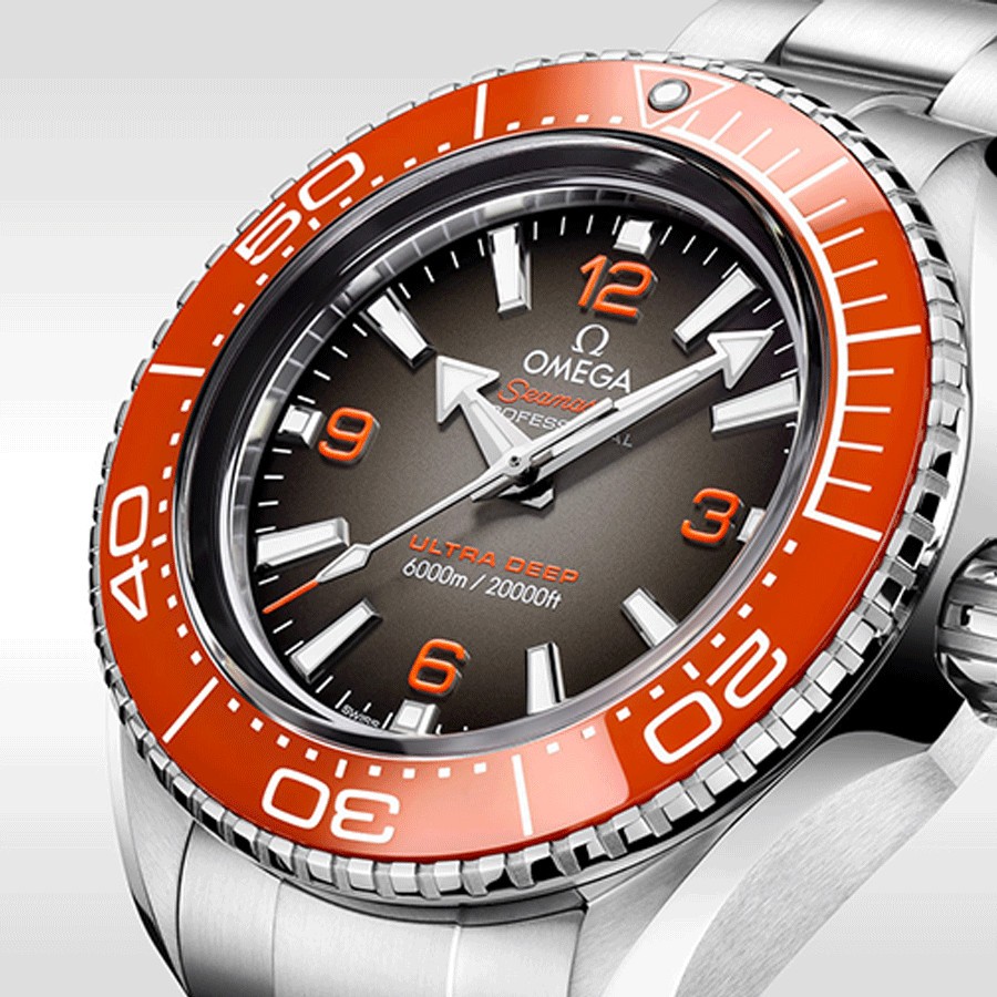 Omega Seamaster Planet Ocean 6000M Ultra Deep Co-Axial watch grey dial steel bracelet 45,5 mm