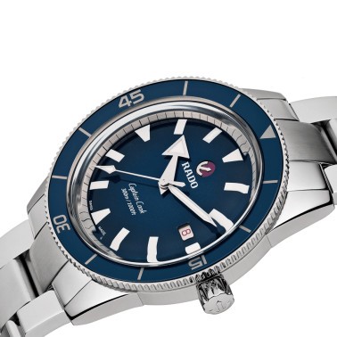 Montre Rado Captain Cook automatique cadran bleu bracelet acier 42 mm R32105203