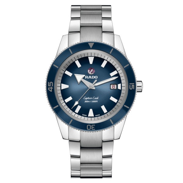 Rado Captain Cook automatic watch blue dial steel bracelet 42 mm R32105203