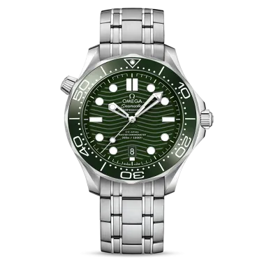 Montre Omega Seamaster Diver 300m Co-Axial Master Chronometer cadran vert bracelet acier 42 mm