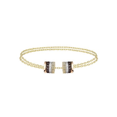Bracelet Boucheron Quatre Classique trois ors, diamants et PVD marron JBT00938