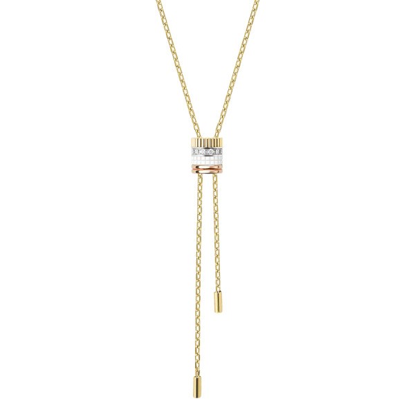 Boucheron Quatre White Edition necklace three gold, diamond and white ceramic