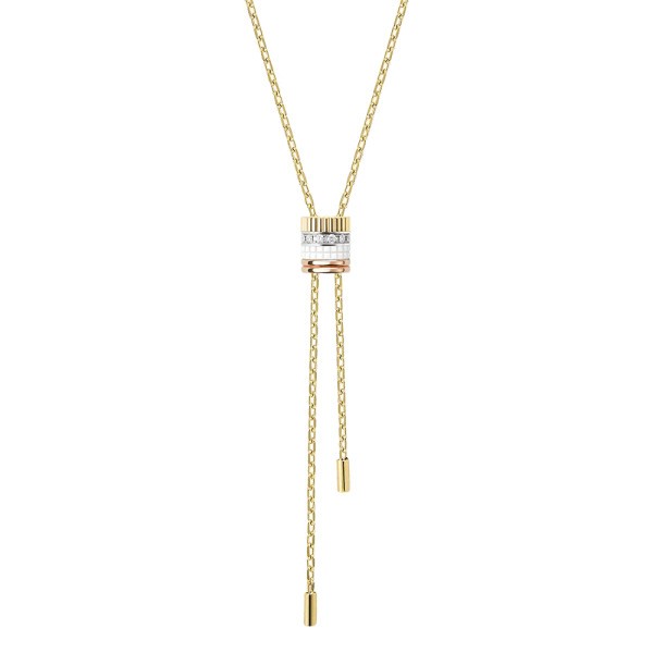 Collier Boucheron Quatre White Edition trois ors, diamants et céramique blanc JCL01260