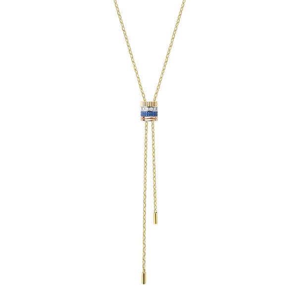 Boucheron Quatre Blue Edition necklace three gold, diamond and blue ceramic