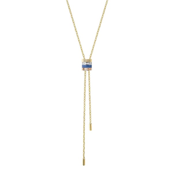 Collier Boucheron Quatre Blue Edition trois ors, diamants et céramique bleue JCL01262