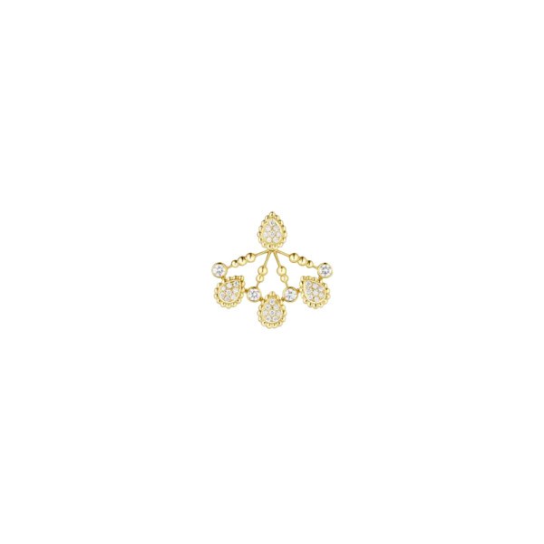 Boucle d'oreille Boucheron Serpent Bohème en or jaune et diamants JCO01580
