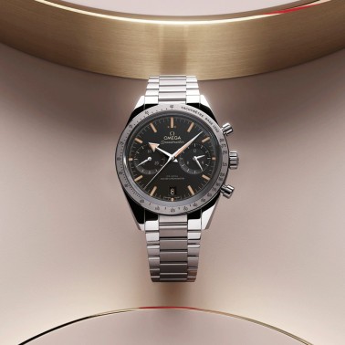 Montre Omega Speedmaster '57 Co-Axial Master Chronometer cadran noir bracelet acier 40,5 mm