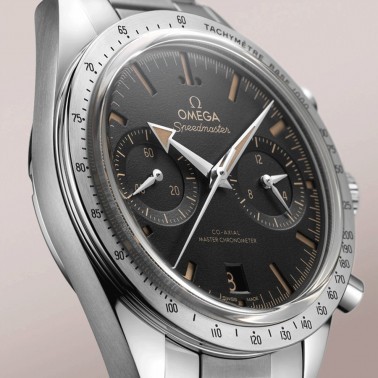 Montre Omega Speedmaster '57 Co-Axial Master Chronometer cadran noir bracelet acier 40,5 mm