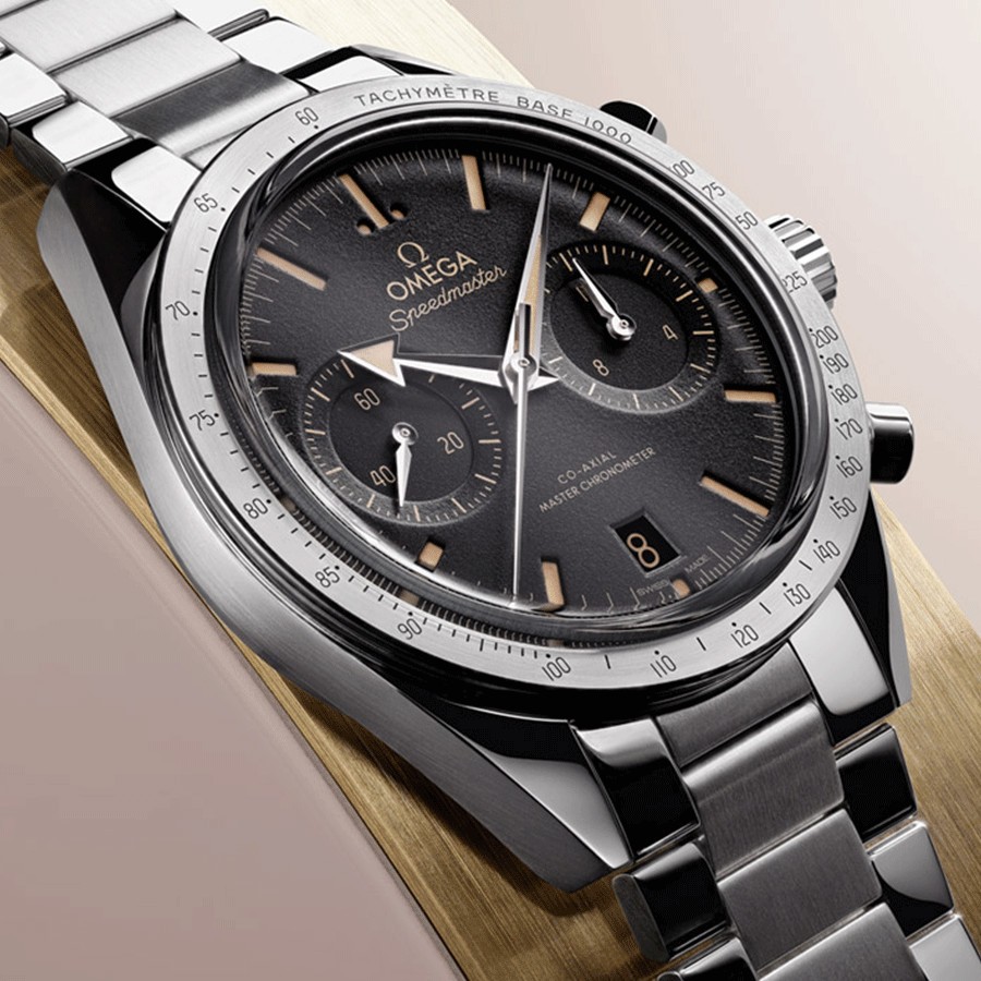 Montre Omega Speedmaster '57 Co-Axial Master Chronometer cadran noir bracelet acier 40,5 mm