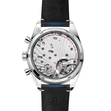 Omega Speedmaster '57 Co-Axial Master Chronometer blue dial leather strap 40.5 mm