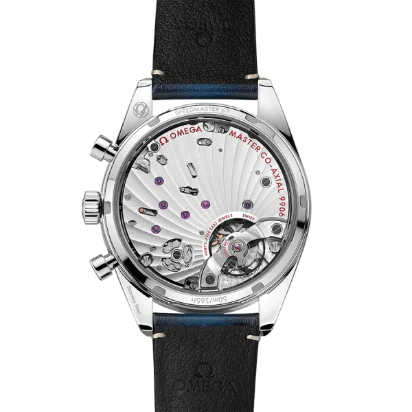 Omega Speedmaster '57 Co-Axial Master Chronometer blue dial leather strap 40.5 mm