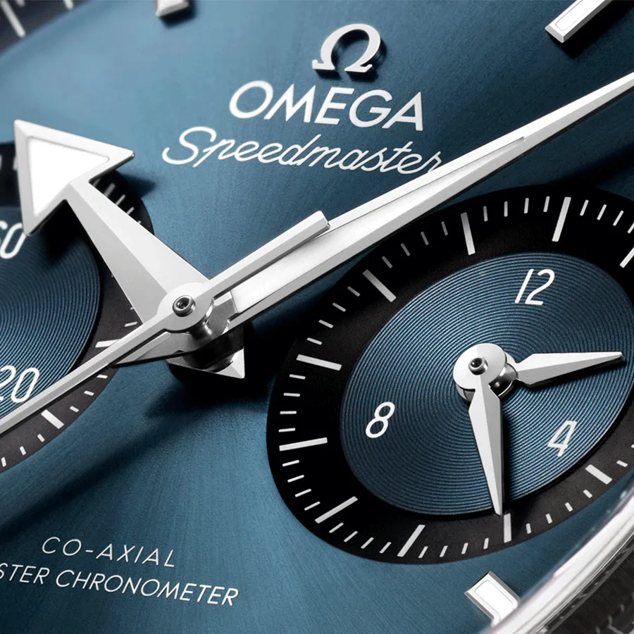 Omega Speedmaster '57 Co-Axial Master Chronometer blue dial leather strap 40.5 mm