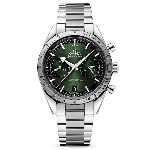 Montre Omega Speedmaster '57 Co-Axial Master Chronometer cadran vert bracelet acier 40,5 mm