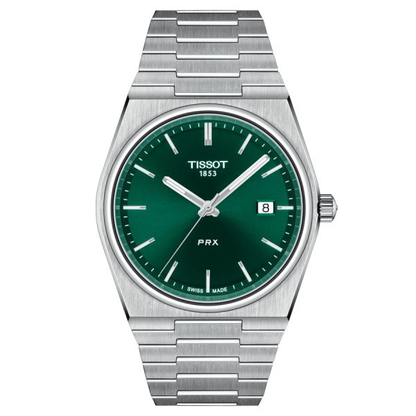 Montre Tissot PRX quartz cadran vert bracelet acier 40 mm T137.410.11.091.00