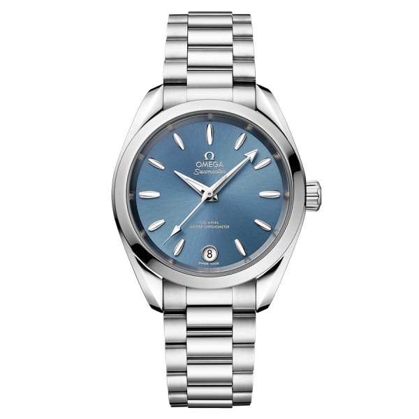 Montre Omega Seamaster Aqua Terra 150m Ladies Co-Axial Master Chronometer cadran bleu bracelet acier 34 mm