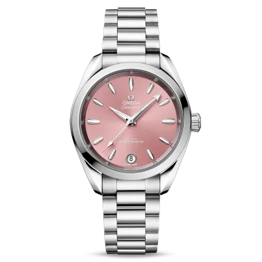 Omega Seamaster Aqua Terra 150m Ladies Co-Axial Master Chronometer pink dial steel bracelet 34 mm