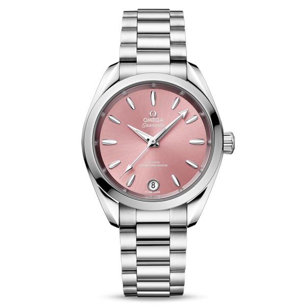 Omega Seamaster Aqua Terra 150m Ladies Co-Axial Master Chronometer pink dial steel bracelet 34 mm