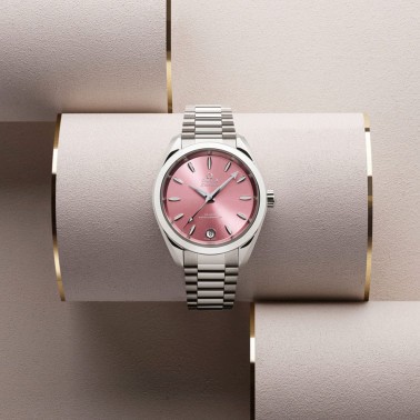 Omega Seamaster Aqua Terra 150m Ladies Co-Axial Master Chronometer pink dial steel bracelet 34 mm