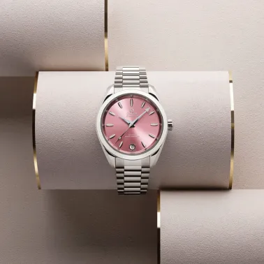 Omega Seamaster Aqua Terra 150m Ladies Co-Axial Master Chronometer pink dial steel bracelet 34 mm