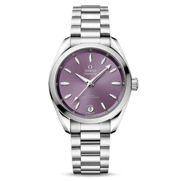 Omega Seamaster Aqua Terra 150m Ladies Co-Axial Master Chronometer watch purple dial steel bracelet 34 mm