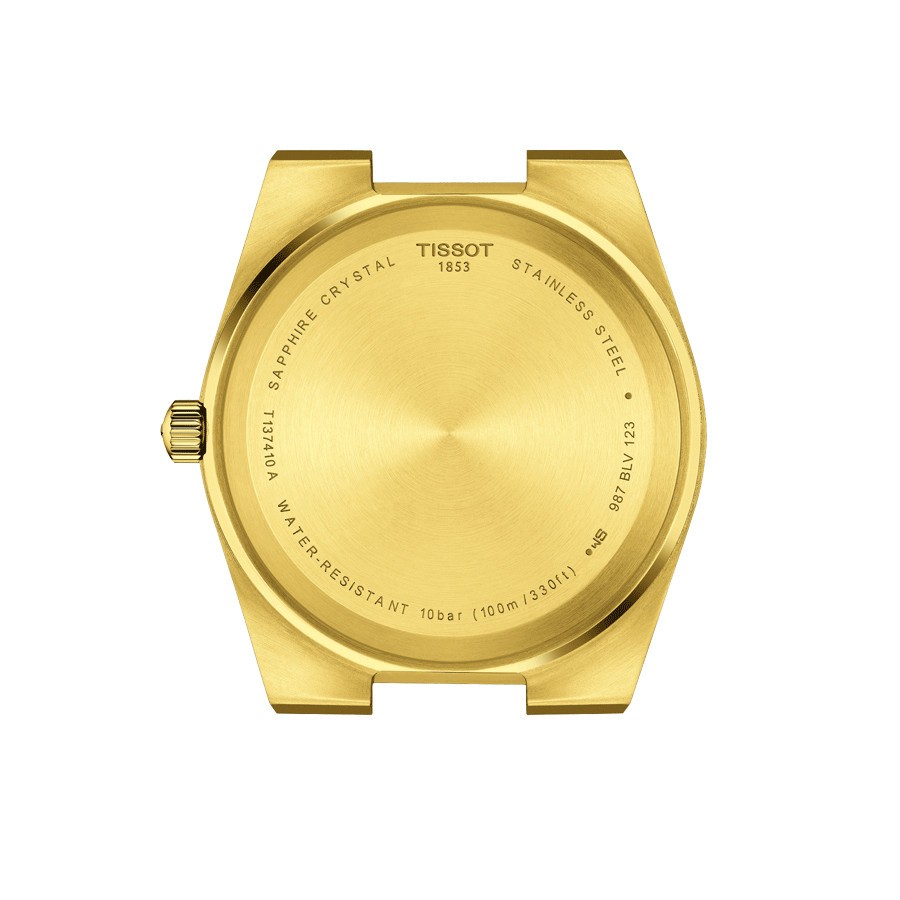Montre Tissot PRX quartz cadran champagne bracelet acier pvd or jaune 40 mm